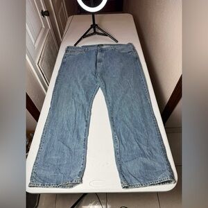 Polo Ralph Lauren Men Hampton Relaxed Straight Jeans 46X32 Blue Pocket Denim NEW